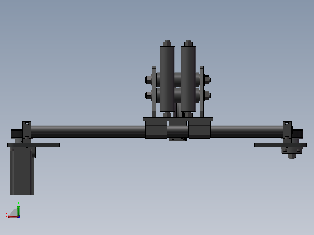 步进皮带线性运动装置设计 三维模型后视图