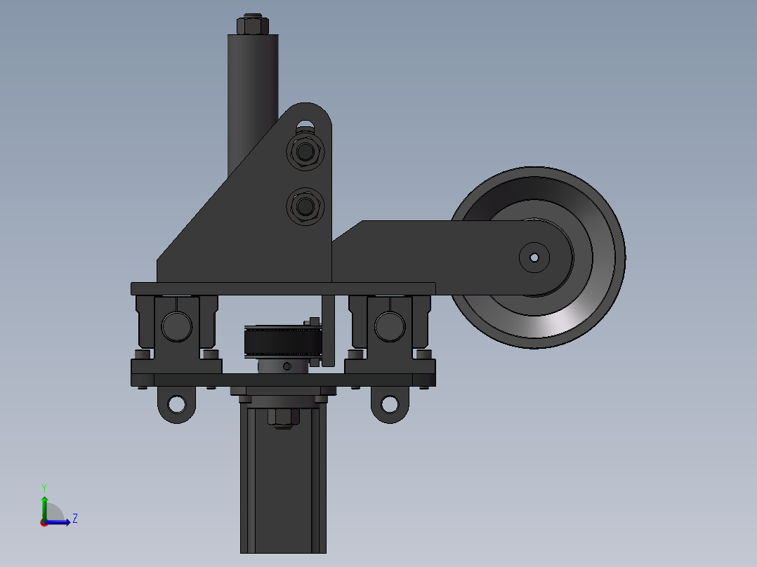 步进皮带线性运动装置设计 三维模型左视图