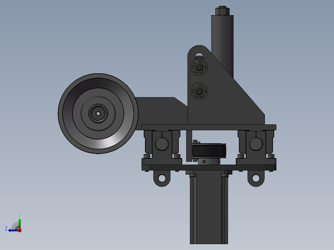 步进皮带线性运动装置设计 三维模型右视图