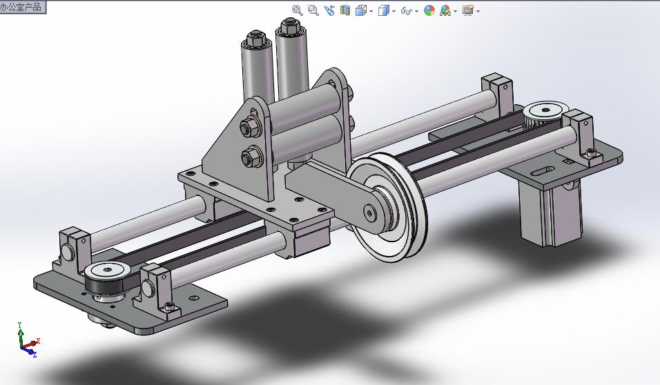 步进皮带线性运动装置设计 三维模型
