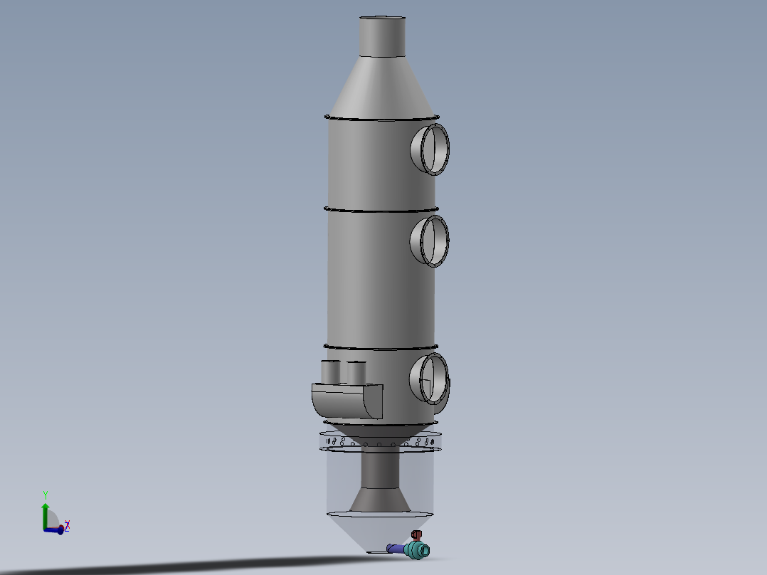 工业除尘塔设计模型