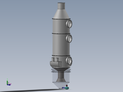 工业除尘塔设计模型