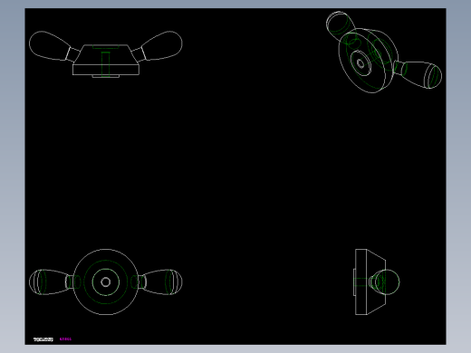 TWO-ARM把手VBR.2-2D多系列多零件图纸模型