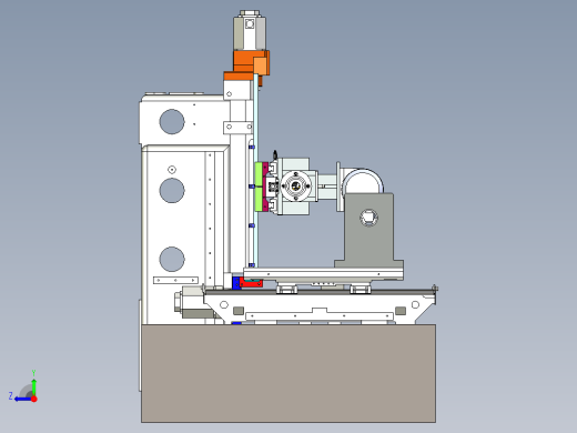 立柱式三坐标内排屑深孔钻床右视缩略图