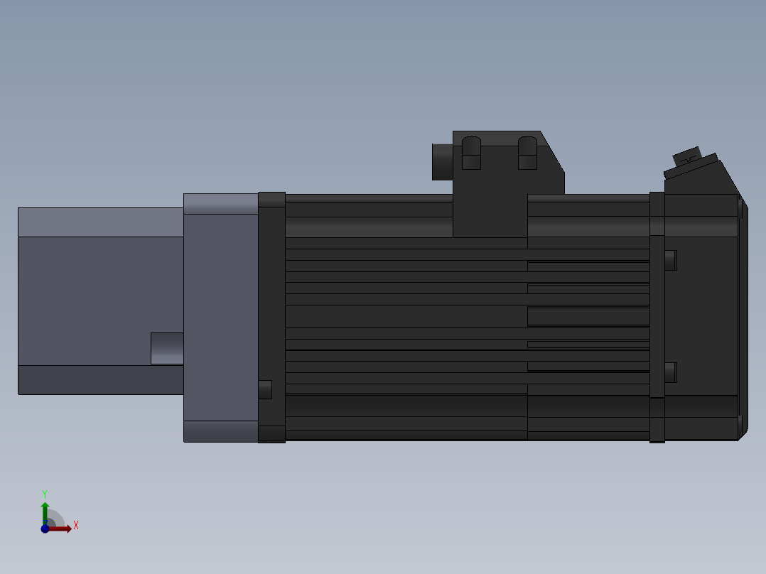 45-TB-(400w电机+联轴器+45法兰60-60+45TB马达座)前视图