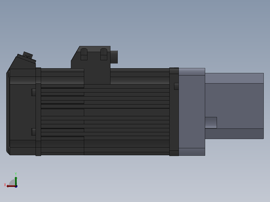 45-TB-(400w电机+联轴器+45法兰60-60+45TB马达座)后视图