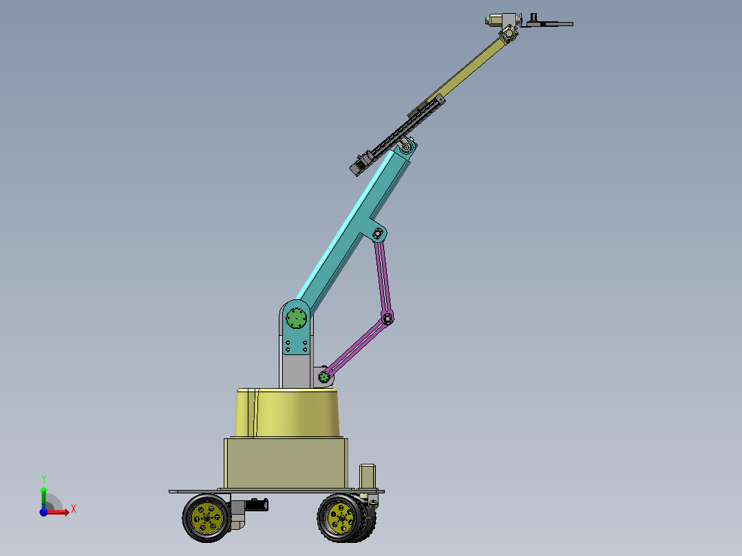水果采摘机设计含三维二维说明书前视图