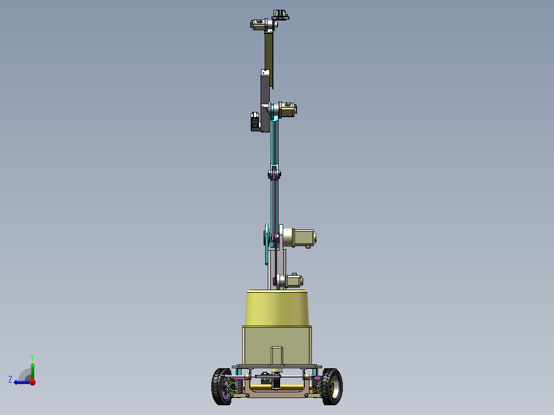 水果采摘机设计含三维二维说明书右视图
