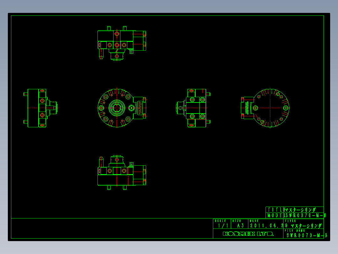 KOSMEKSWR0070-M-B多系列多零件图纸模型多系列多零件图纸模型
