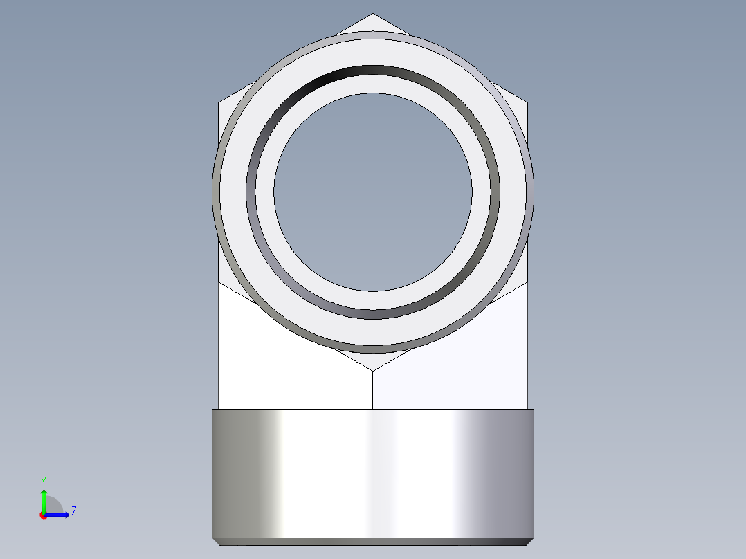 卡套式工业通用硬管接头EO_Union_tee_T38SCFX左视图