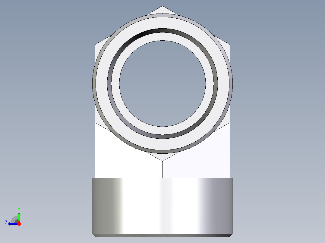 卡套式工业通用硬管接头EO_Union_tee_T38SCFX右视图