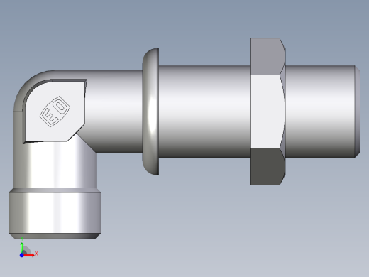 卡套式工业通用硬管接头EO_Bulkhead_elbow_WSV10LOMD71前视缩略图