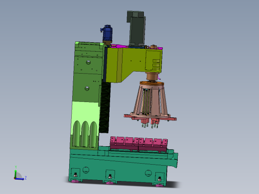 多轴立式钻床三维