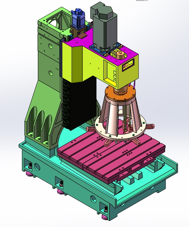 多轴立式钻床三维