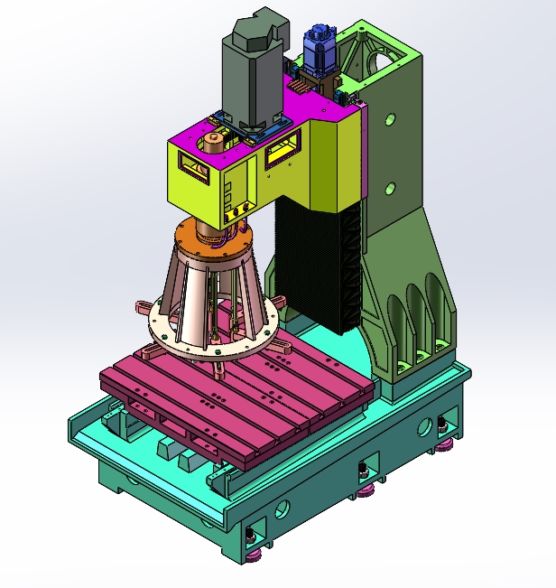 多轴立式钻床三维