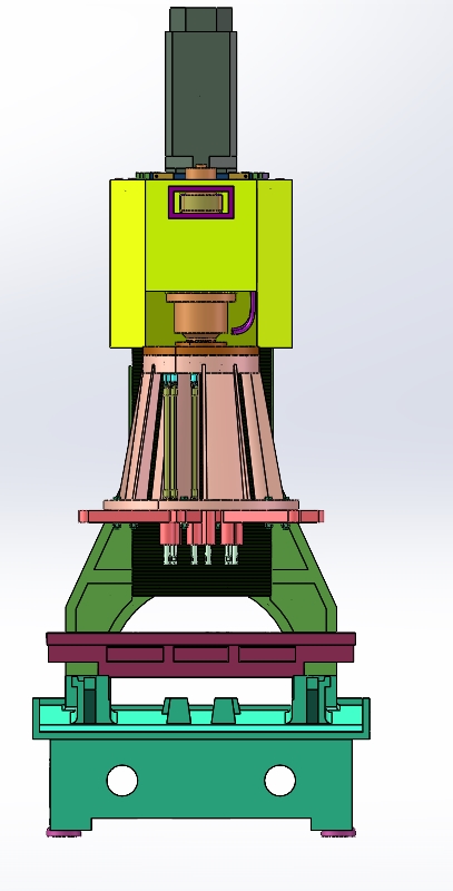 多轴立式钻床三维