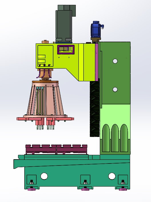 多轴立式钻床三维