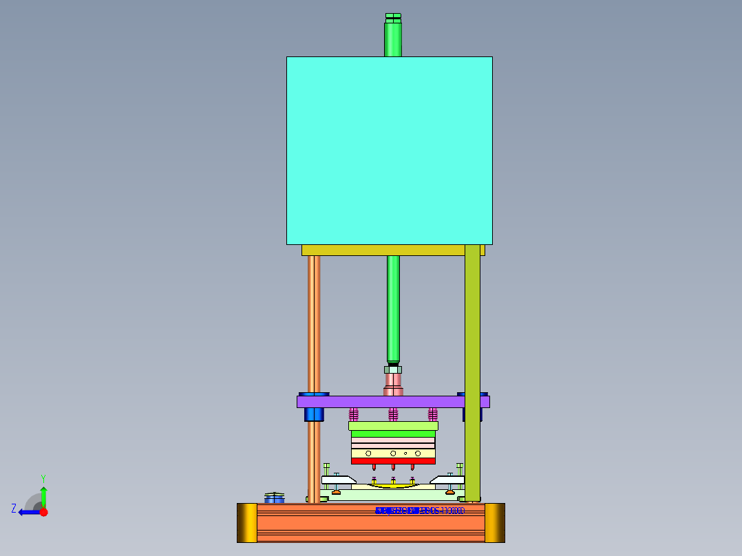 桌上型热熔机3D图纸 非标自动化设备3D图纸3D模型右视图