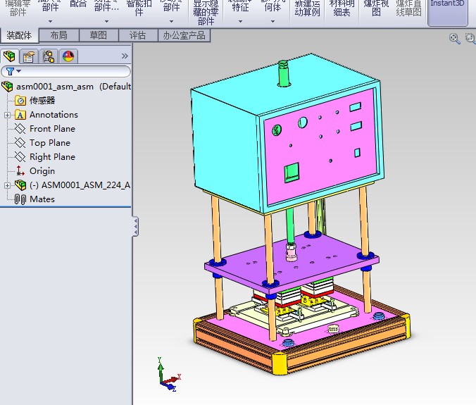 桌上型热熔机3D图纸 非标自动化设备3D图纸3D模型
