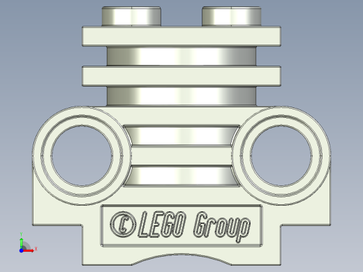 气缸电机-2850 Old Grey Technic Engine Cylinder Head前视缩略图