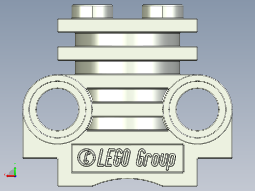 气缸电机-2850 Old Grey Technic Engine Cylinder Head后视缩略图
