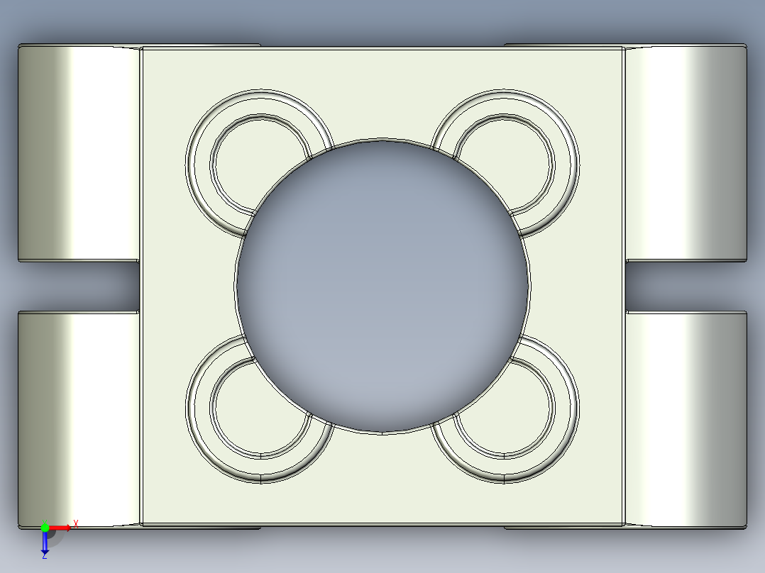 气缸电机-2850 Old Grey Technic Engine Cylinder Head俯视图