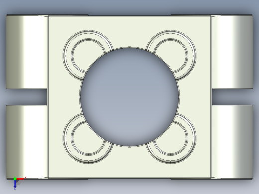 气缸电机-2850 Old Grey Technic Engine Cylinder Head俯视缩略图