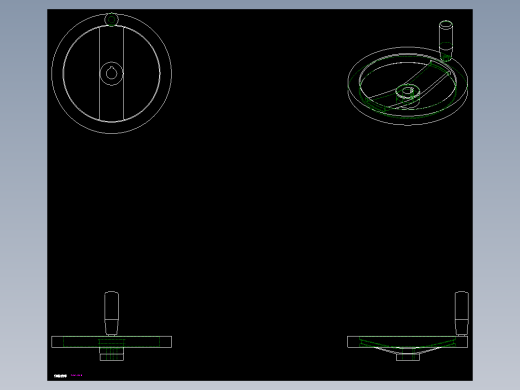鋁合金手輪(旋轉把手)2461-2D多系列多零件图纸模型
