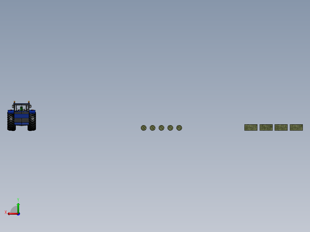 荷兰装载机拖拉机后视图