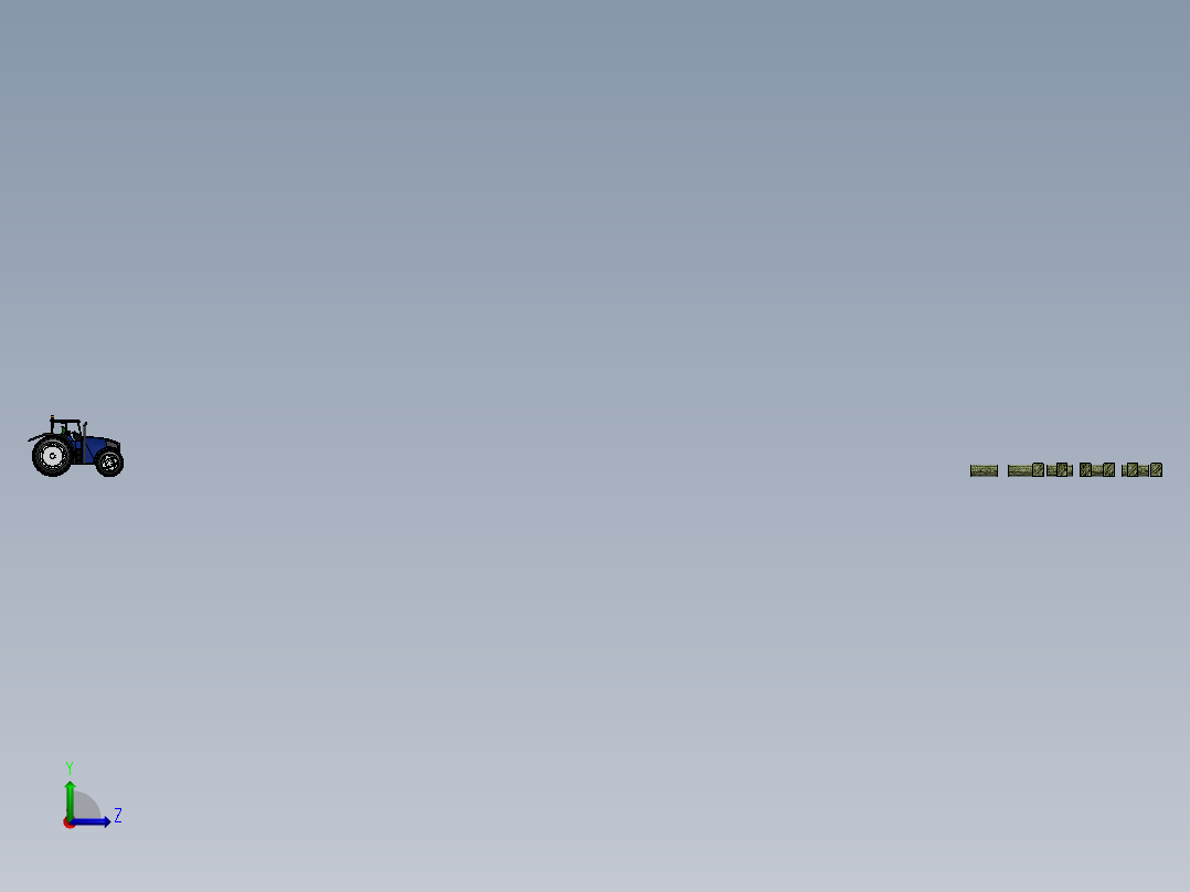 荷兰装载机拖拉机左视图