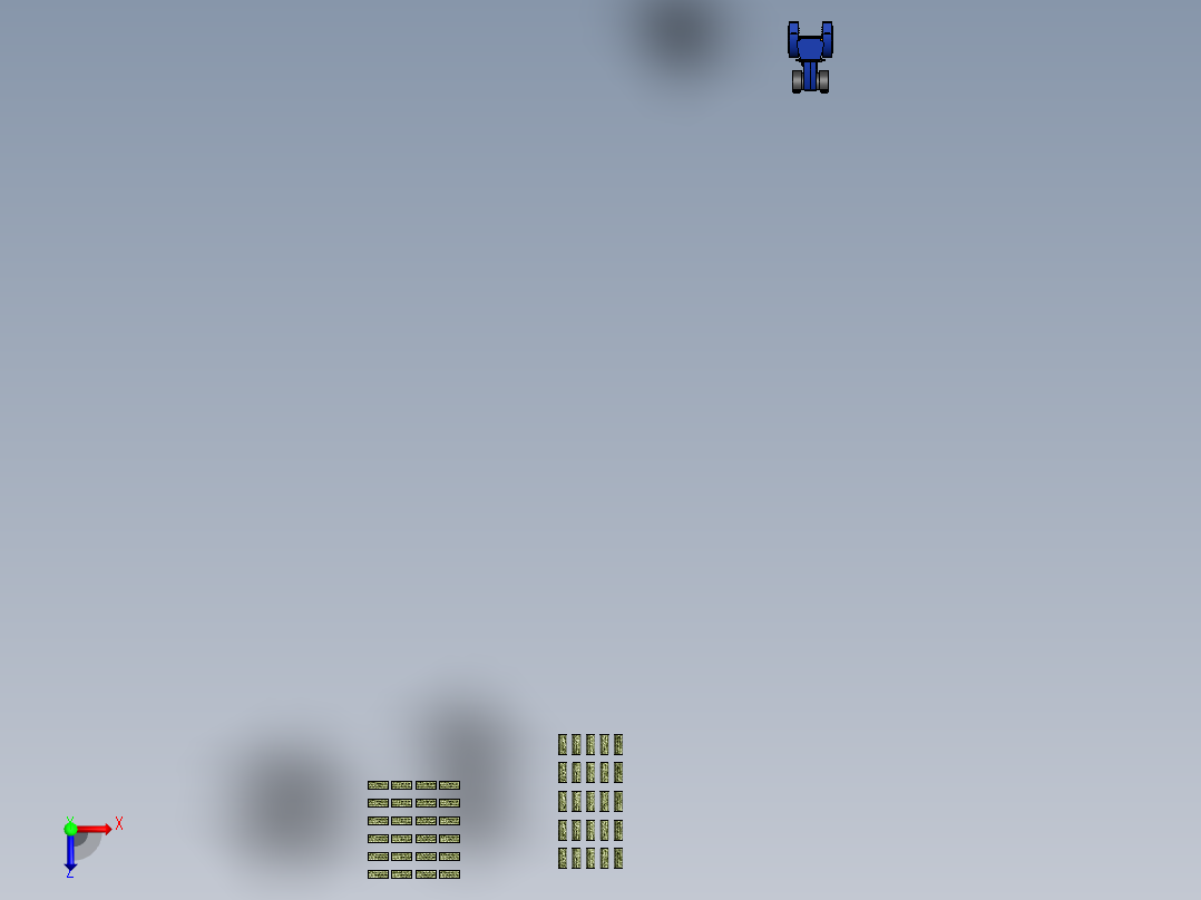 荷兰装载机拖拉机俯视图