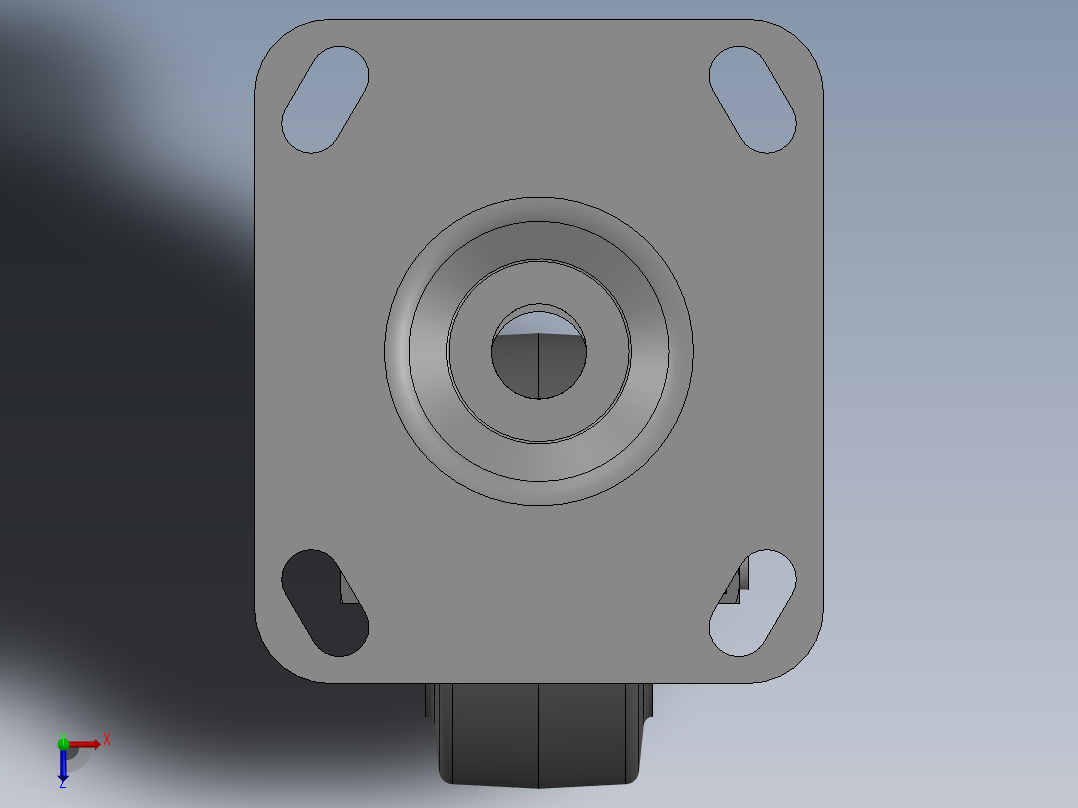 科顺脚轮Colson-3_00317_449俯视图