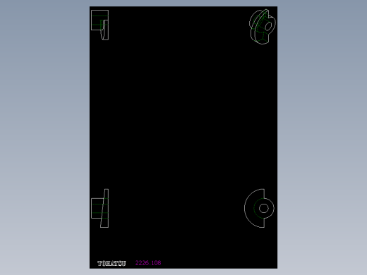 扣件2226(A)-2D多系列多零件图纸模型