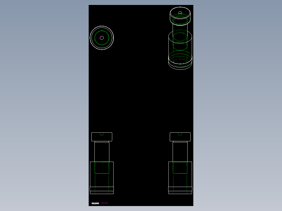 千斤頂2347-2D多系列多零件图纸模型