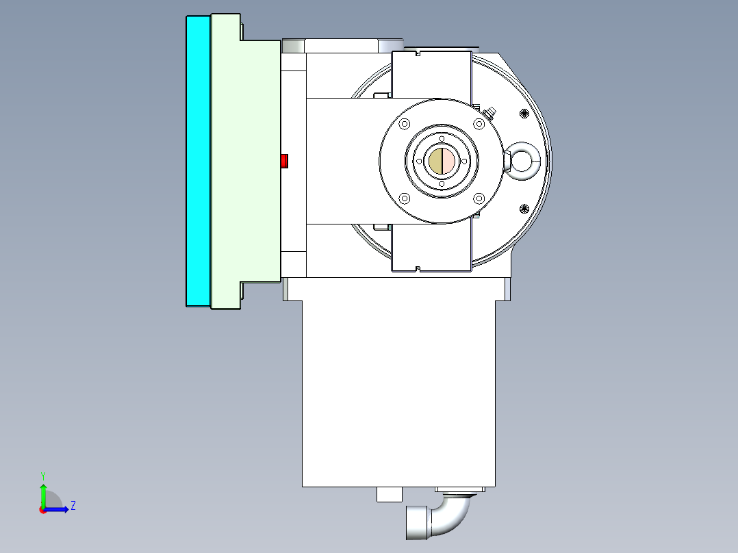 X1-笔记本CNC工装夹具三维模型CNC3-0113左视图