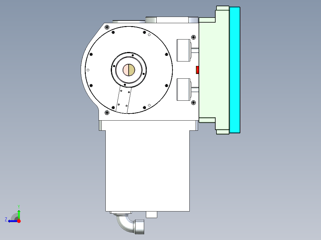X1-笔记本CNC工装夹具三维模型CNC3-0113右视图