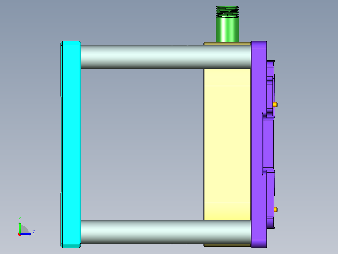 ZAZ00-A-CY-笔记本CNC工装夹具三维模型CNC1-2016-1-4左视图