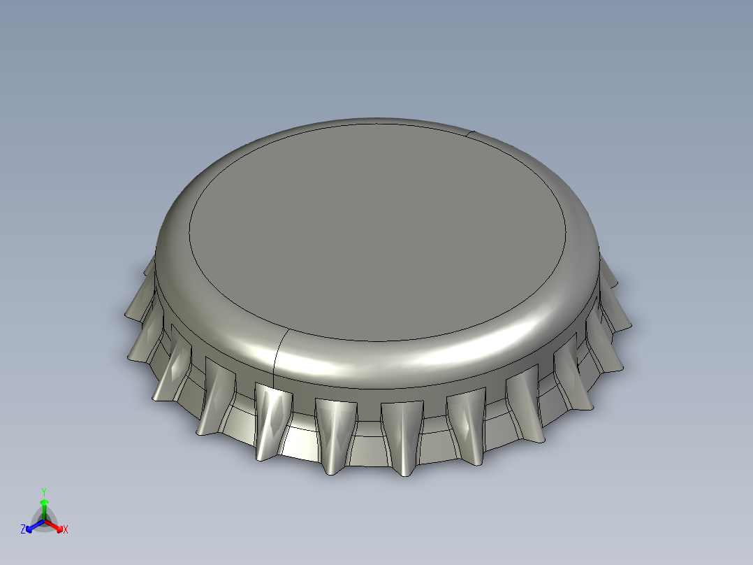 瓶盖、盖子(45)正等轴测图