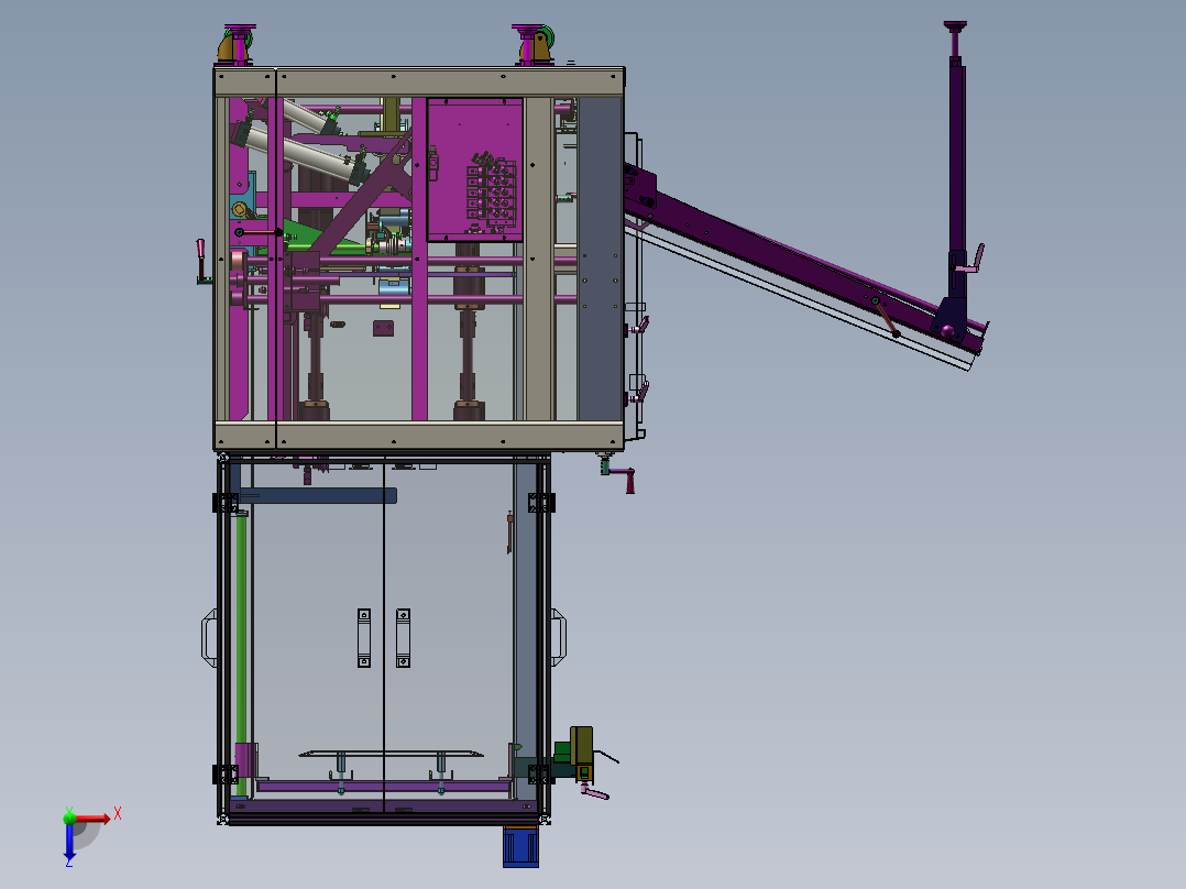 纸箱开封箱机sw18俯视图