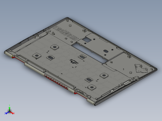 THINKPAD电脑键盘壳铣HINGE缺口程序模型