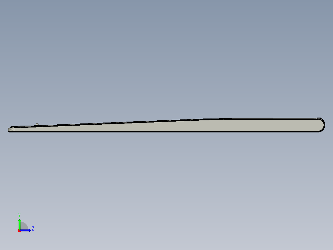 THINKPAD电脑键盘壳铣HINGE缺口程序模型左视图