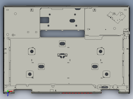 THINKPAD电脑键盘壳铣HINGE缺口程序模型俯视缩略图