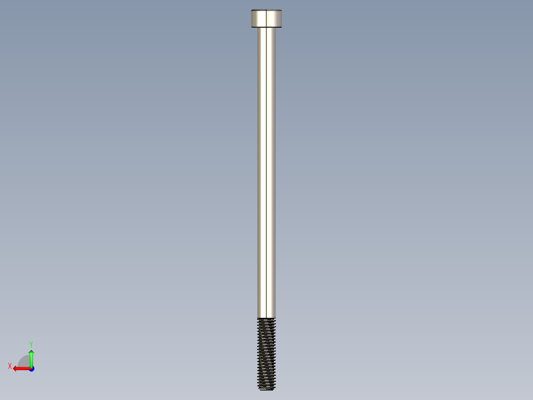 Screw_DIN_912_M6x120_A2.STEP公制内六角螺钉后视图