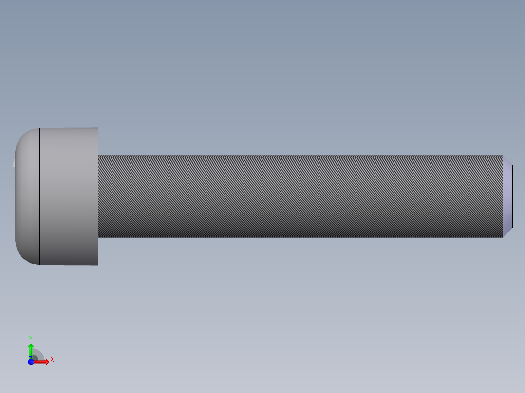 内六角圆柱头螺钉  M6×3001前视图