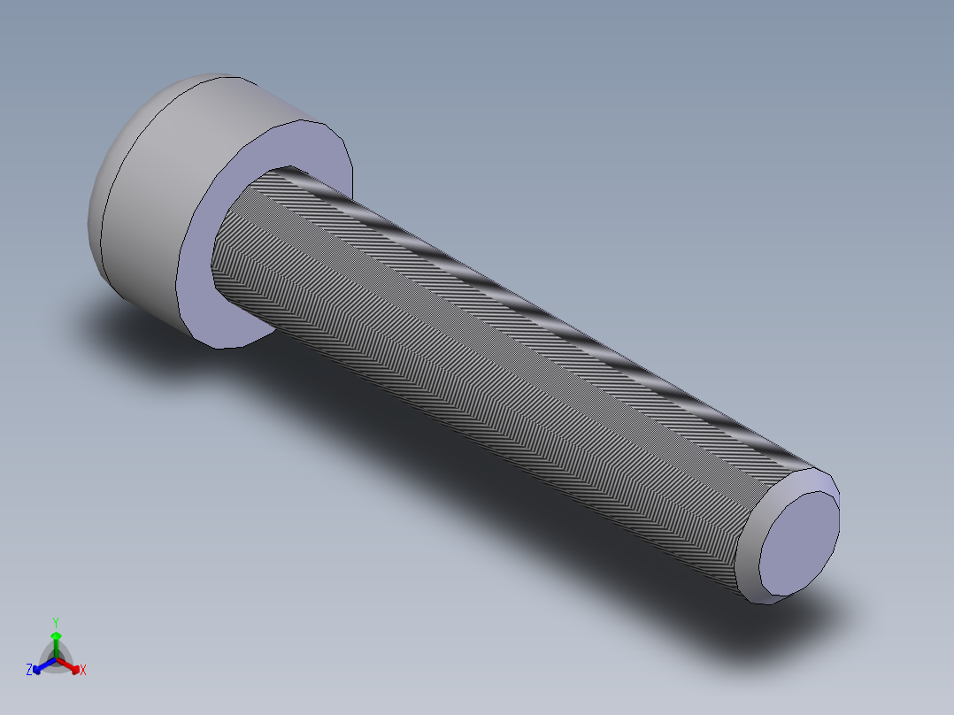 内六角圆柱头螺钉  M6×3001正等轴测图