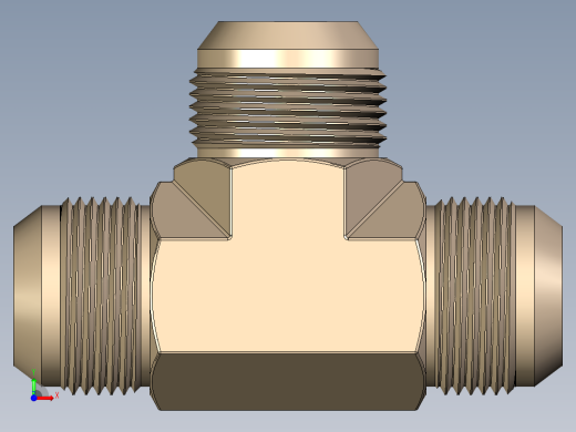 B3004542-三通管接头喇叭口前视缩略图