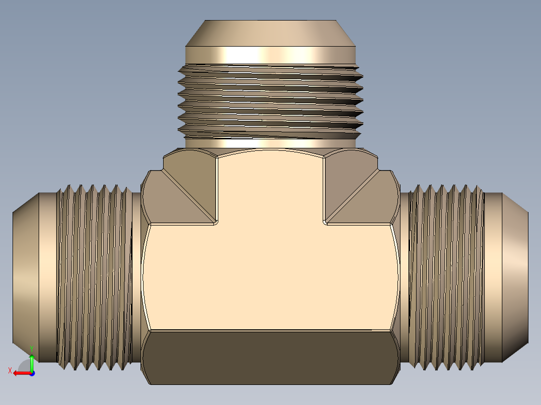 B3004542-三通管接头喇叭口后视图