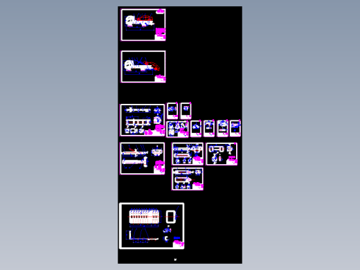 多功能平板道路清障车（拖拽车）整体设计含15张CAD图