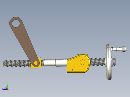 蒸汽机d10-stuart-hand-wheel-assembly-for-reverse-模型格式为 stp右视缩略图