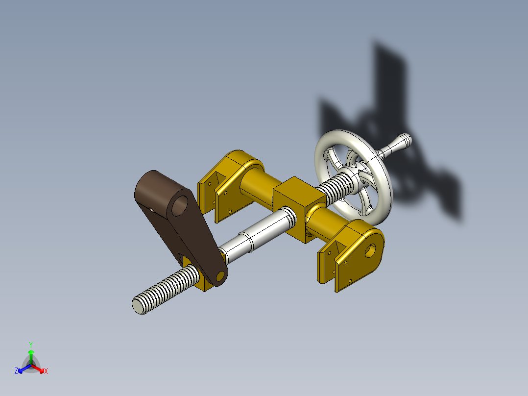 蒸汽机d10-stuart-hand-wheel-assembly-for-reverse-模型格式为 stp正等轴测图